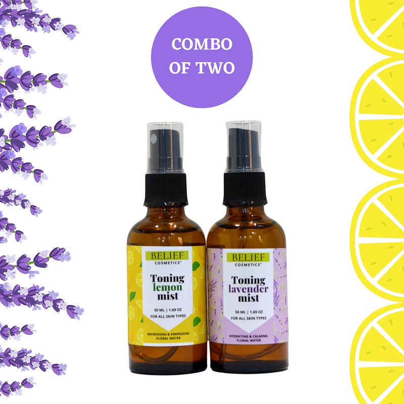 Toning Lavender & Lemon Mist Combo (Pack of 2)