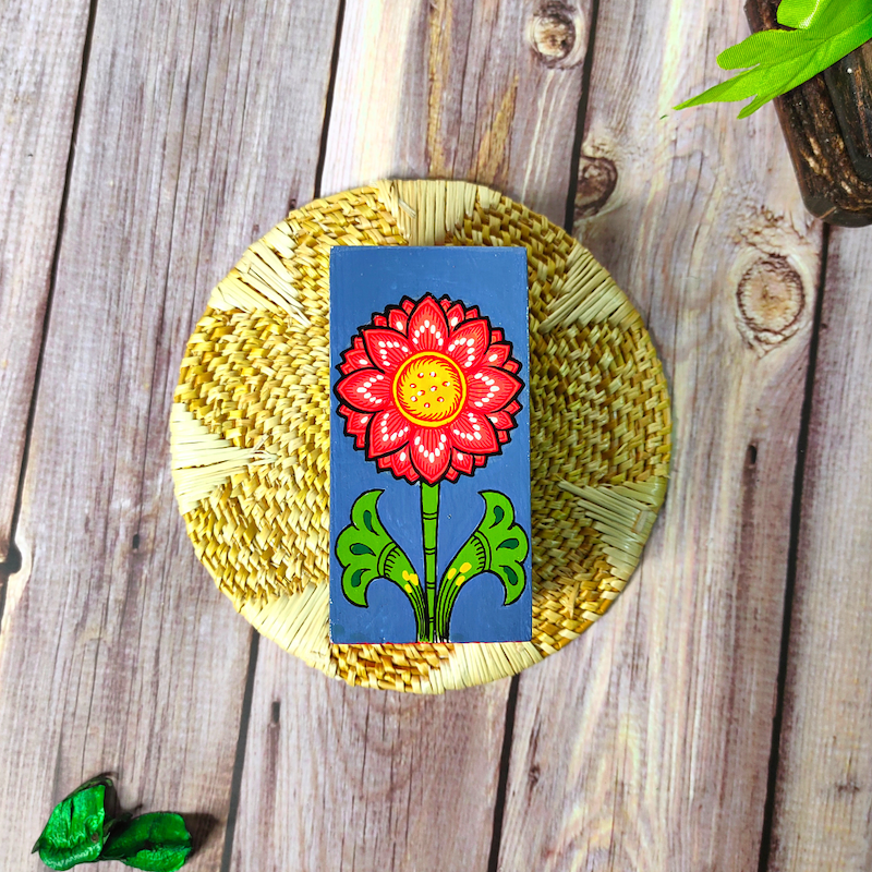 Hand-Painted Floral Theme Tea Light Holder