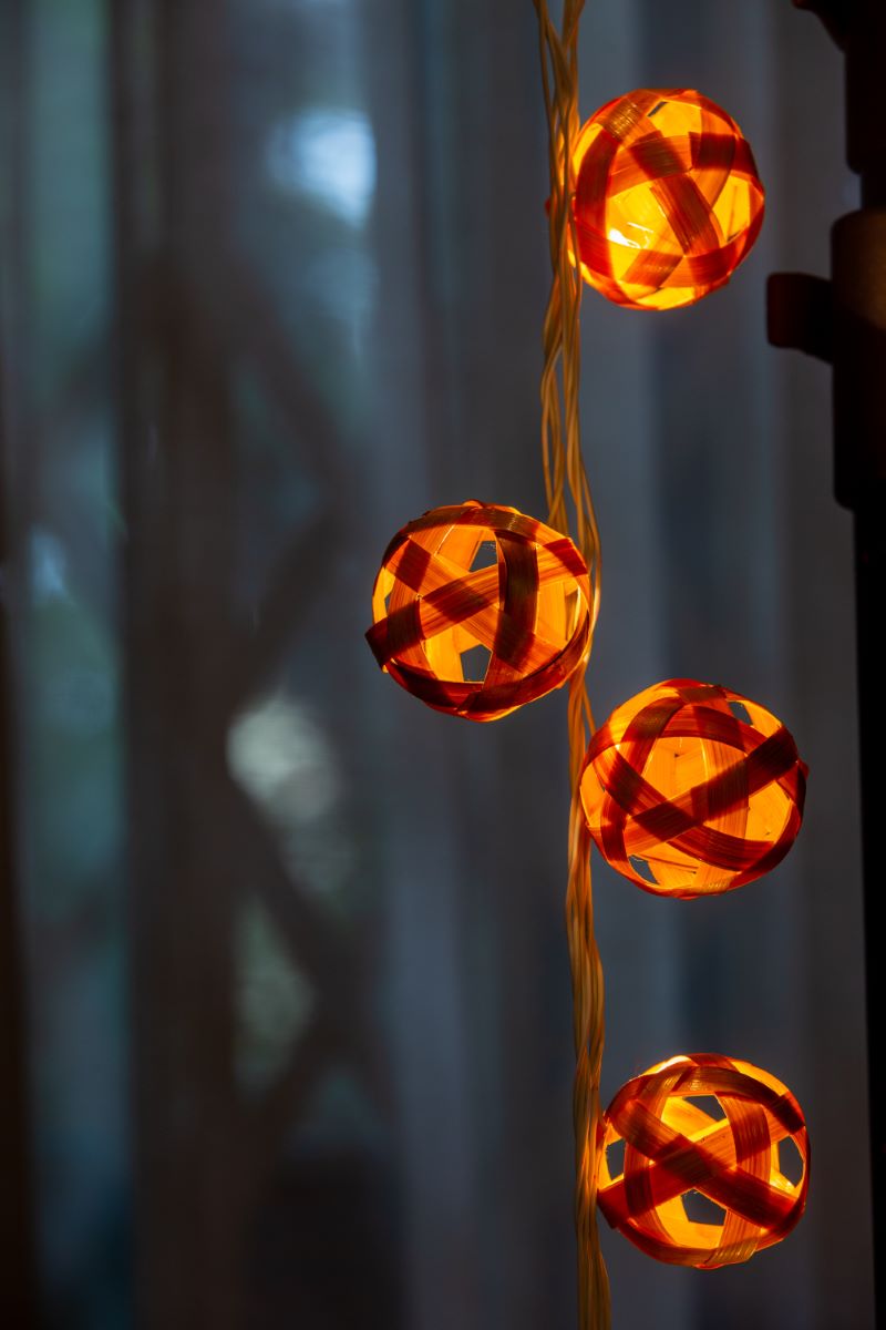Bamboo Handmade Fairy Light /Festive Decorative Light-Ball Design