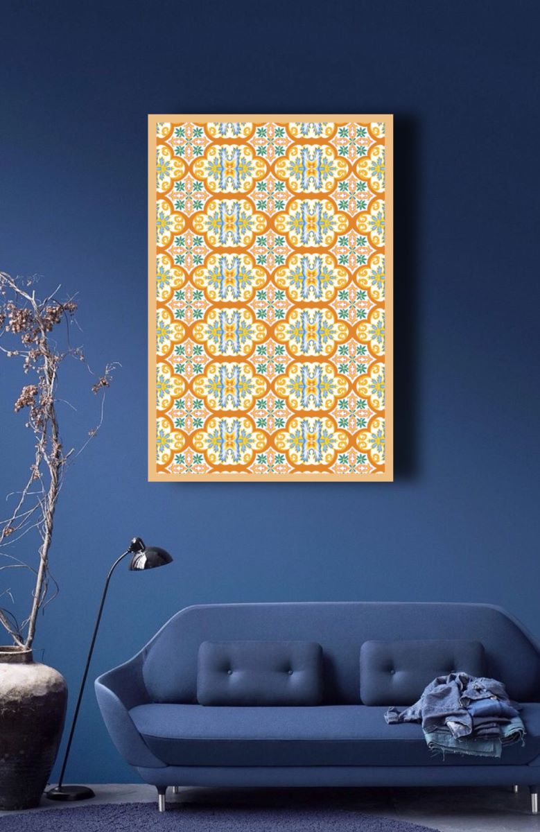 Indigo Daby Digital Print Wall Art