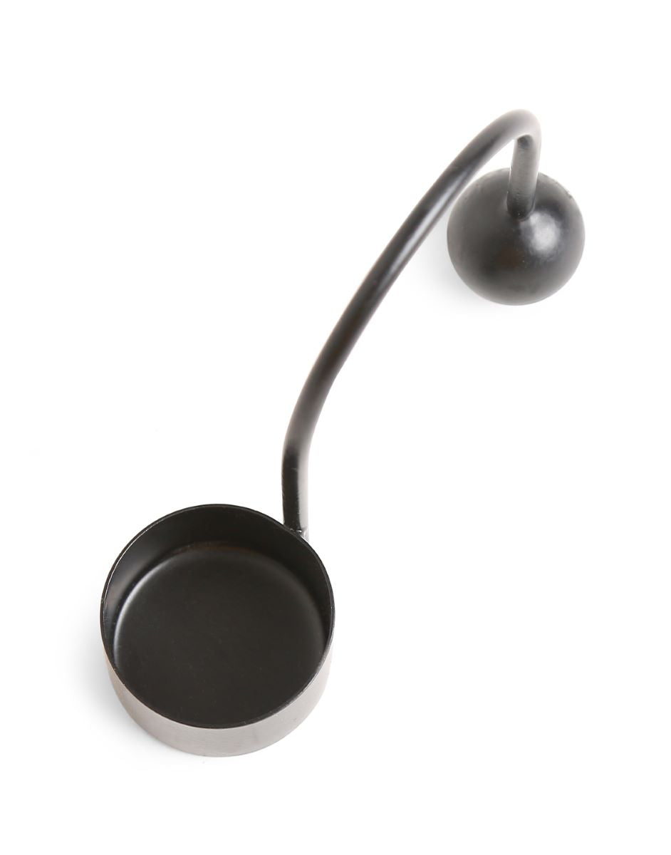 Minimal Tea Light Holder - Black (Set Of 2)