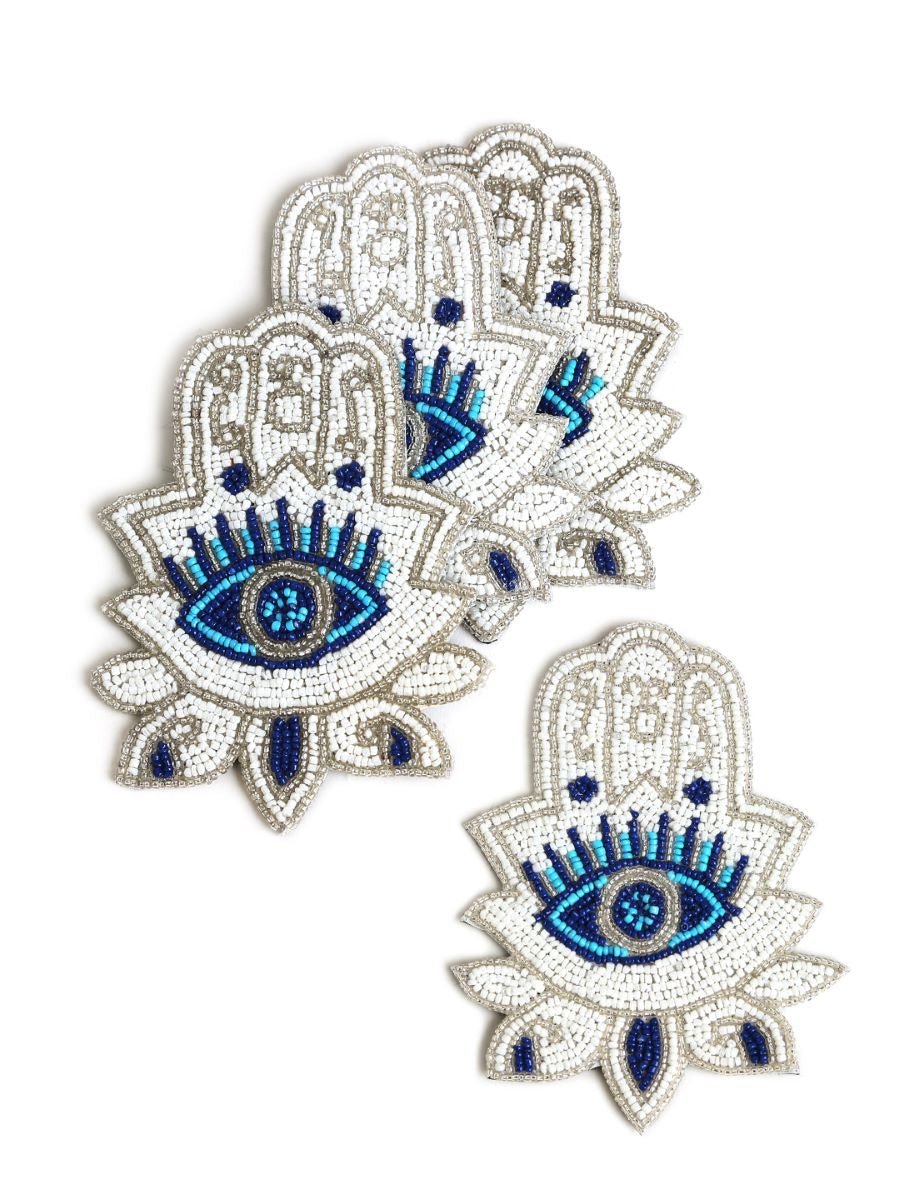 Hands Of Humsa Beaded Coasters (Set Of 4)