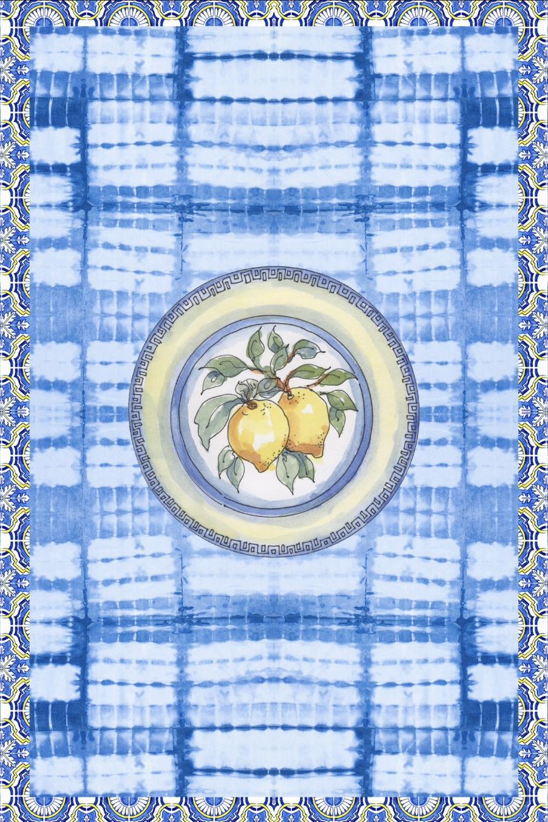 Indigo Block Print	Digital Wall Art