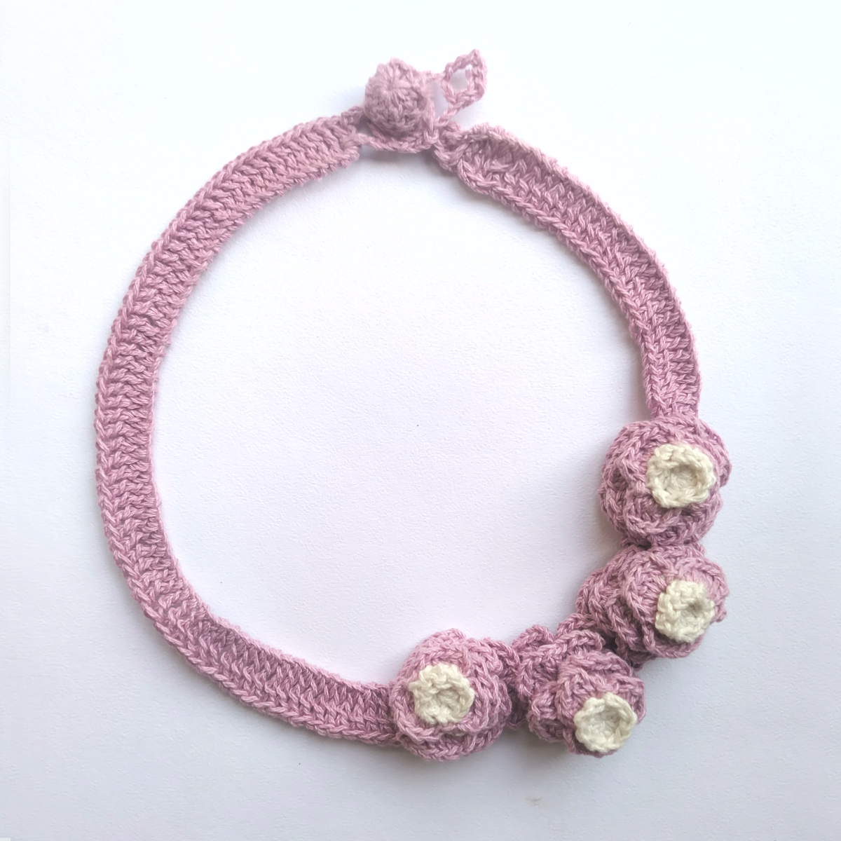 Rose Handcrafted Crochet Necklace