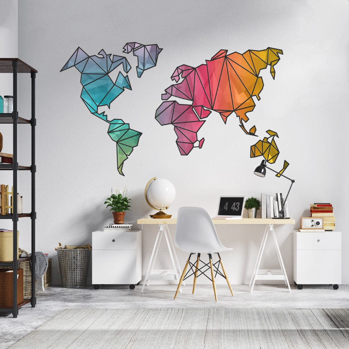 Multicolored Exclusive Wooden World Map
