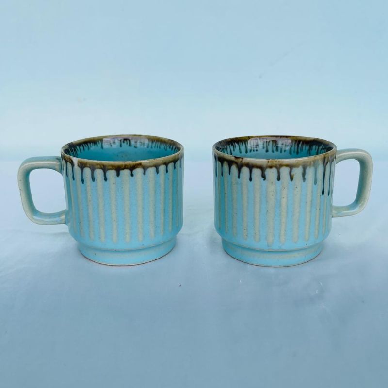 Pastel Green Chocolate Lined Tea Cups