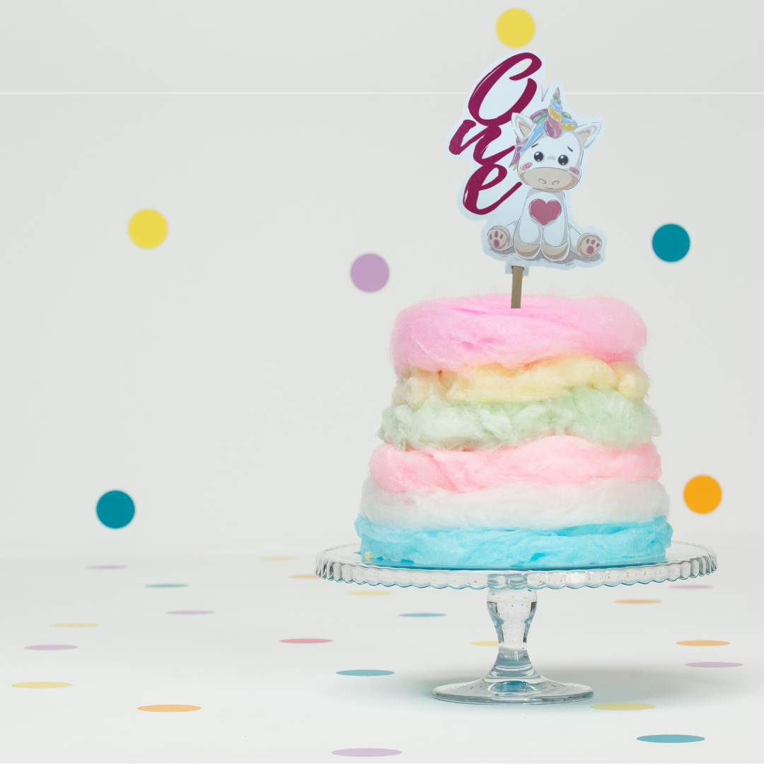 Pink One Cake Topper (Pack of 3)