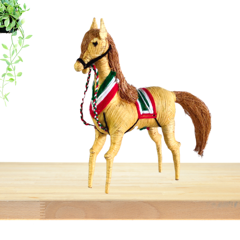 HandCrafted Coir Beige Horse | Ecofriendly & Sustainable Décor