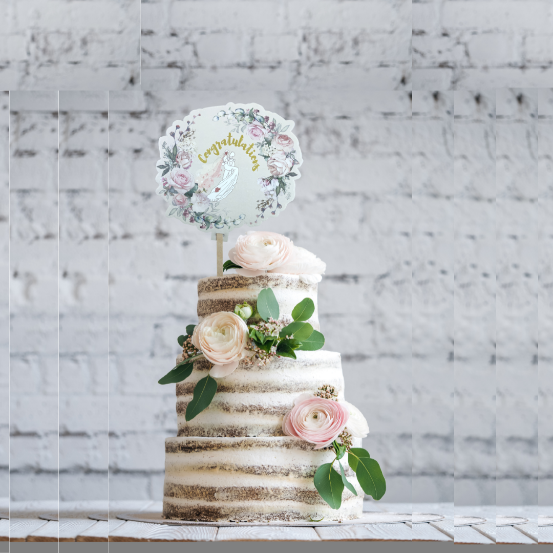 Congratulations Cake Topper (Pack of 3)