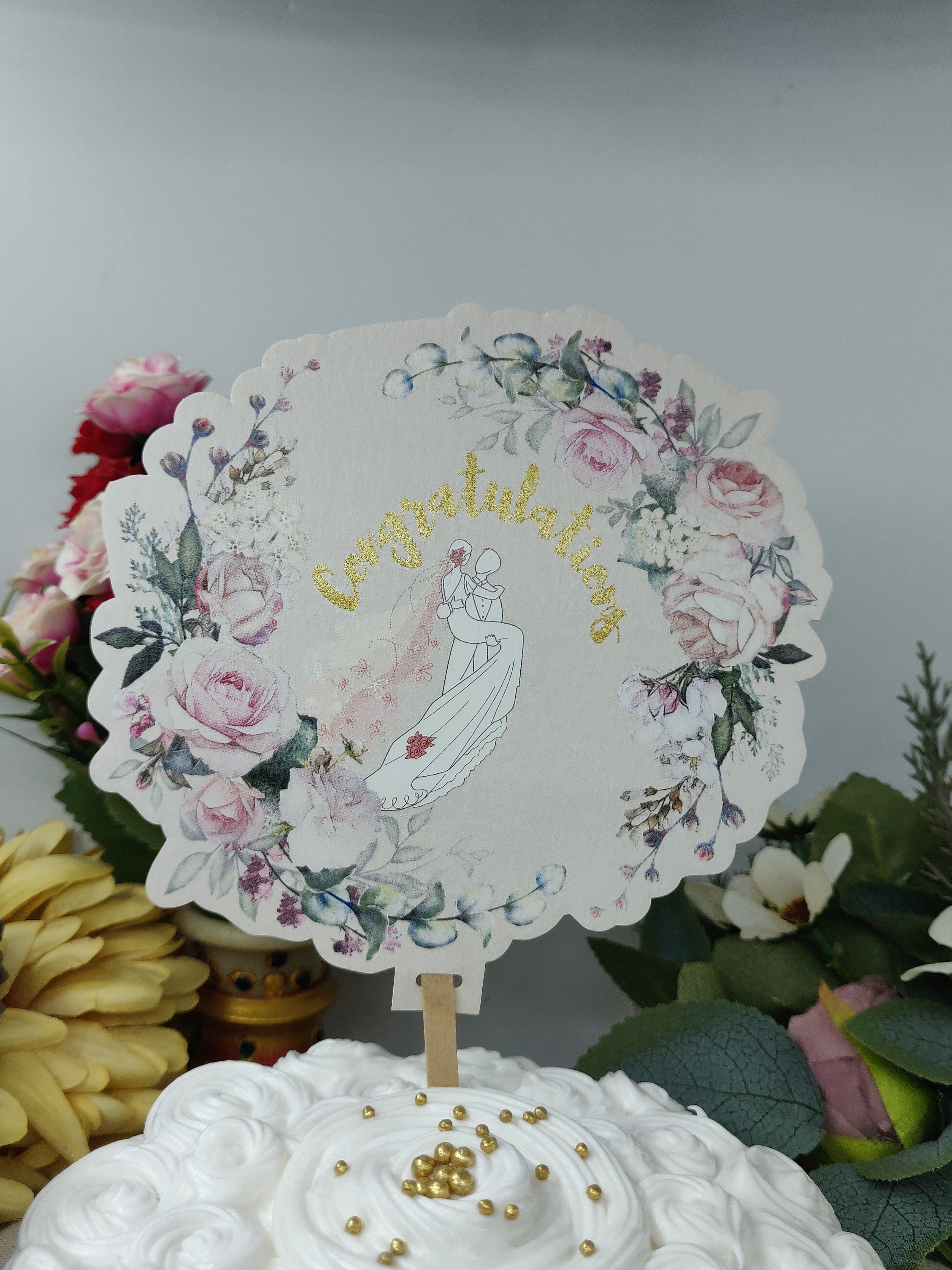 Congratulations Cake Topper (Pack of 3)