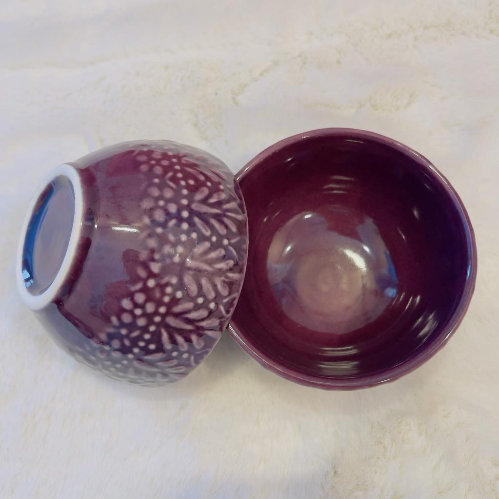 Embossed Ceramic Bowl (Set  of 2)