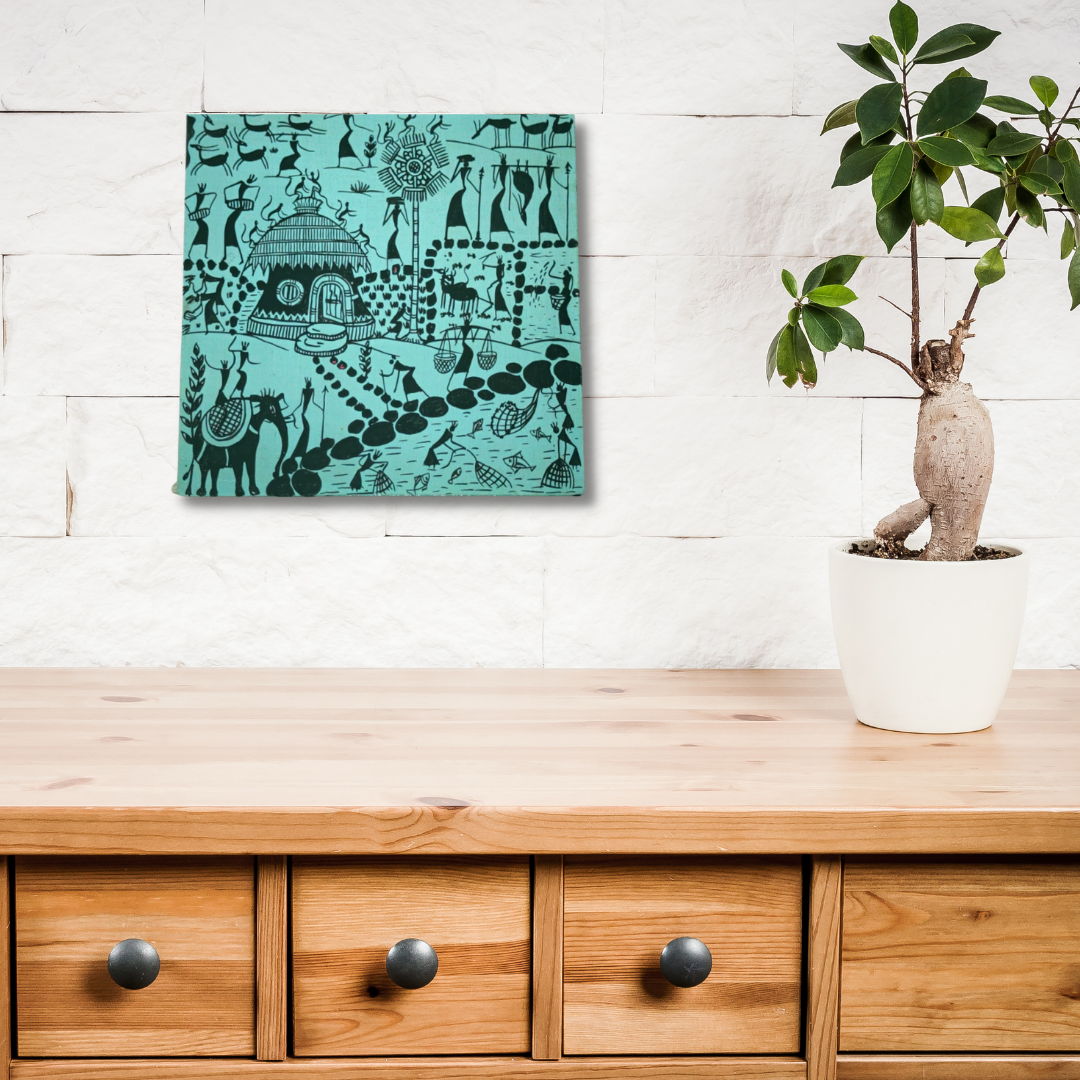 Saura Tribal Wall Plates (Set of 2)