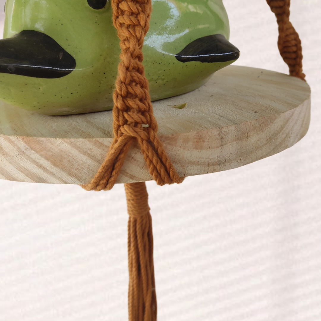 Brown Macrame Shelf Planter
