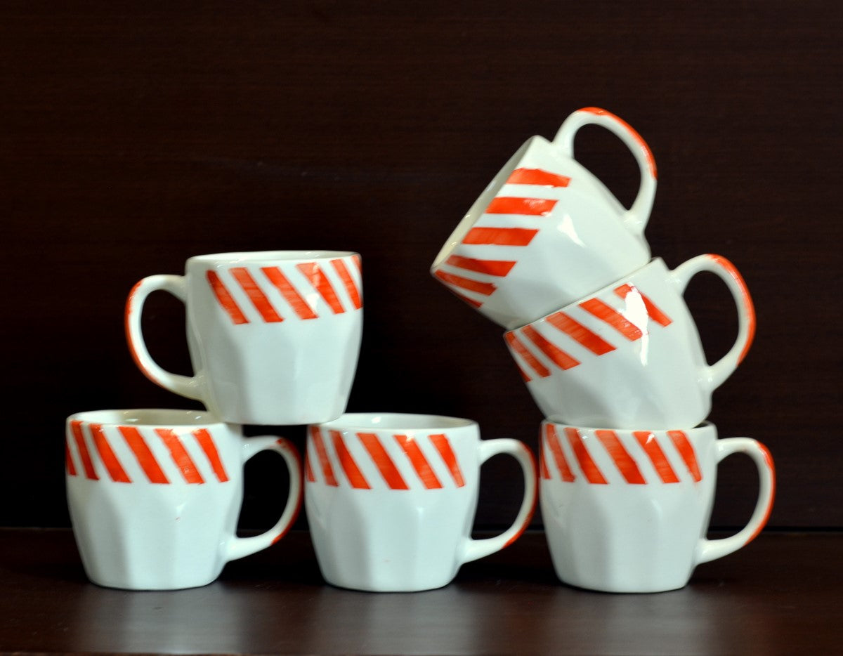 Designer Graceful Tea / Coffee Cups | Set of 6 Cups