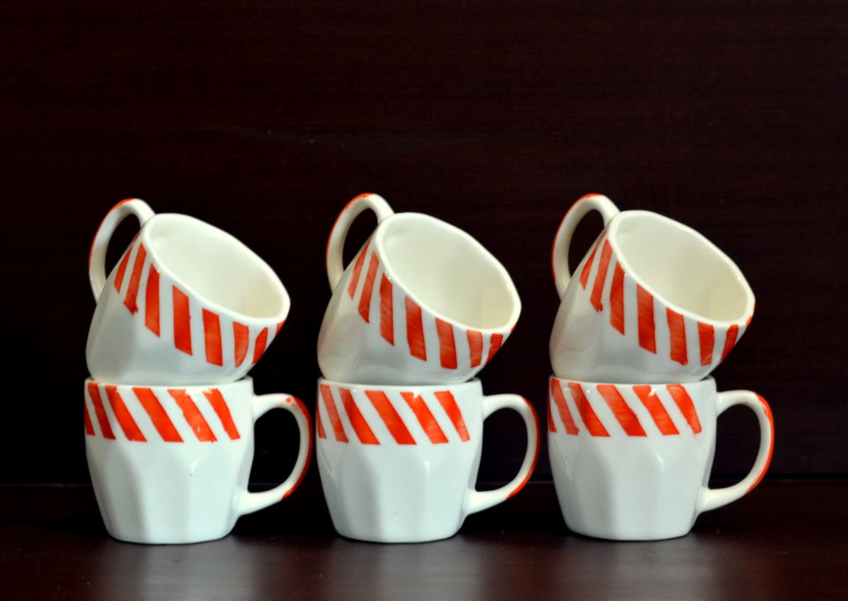 Designer Graceful Tea / Coffee Cups | Set of 6 Cups