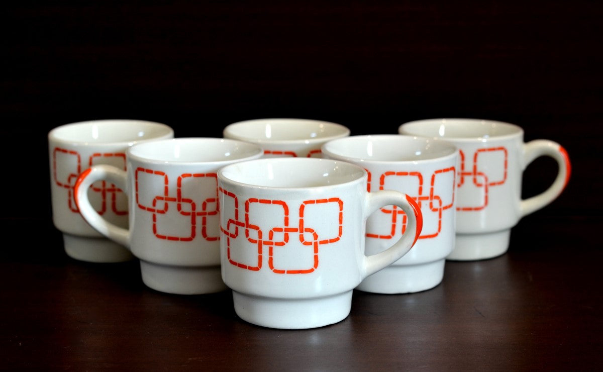 Exquisite Ceramic Designer Tea Cups | Set of 6 Cups