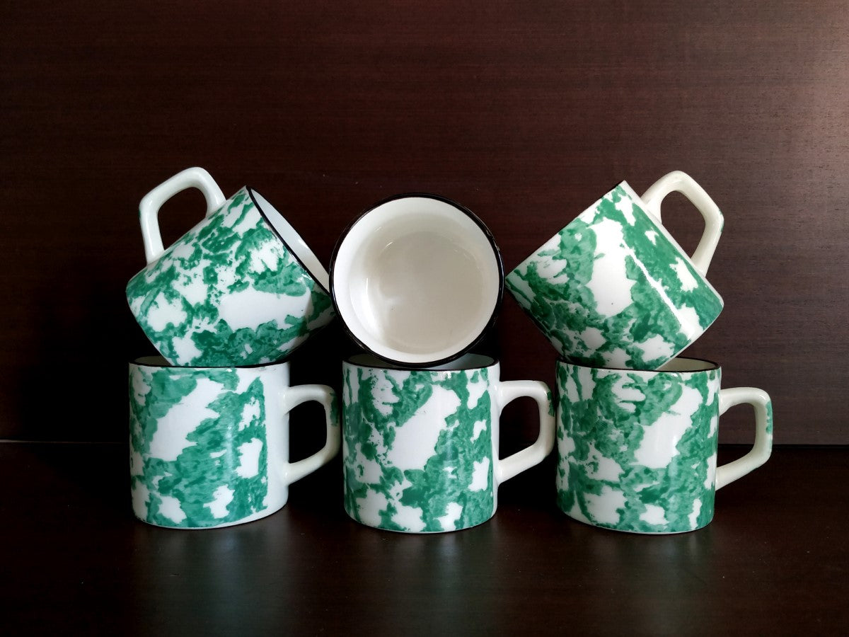 Nature Theme Tea Cups | Set of 6 Cups