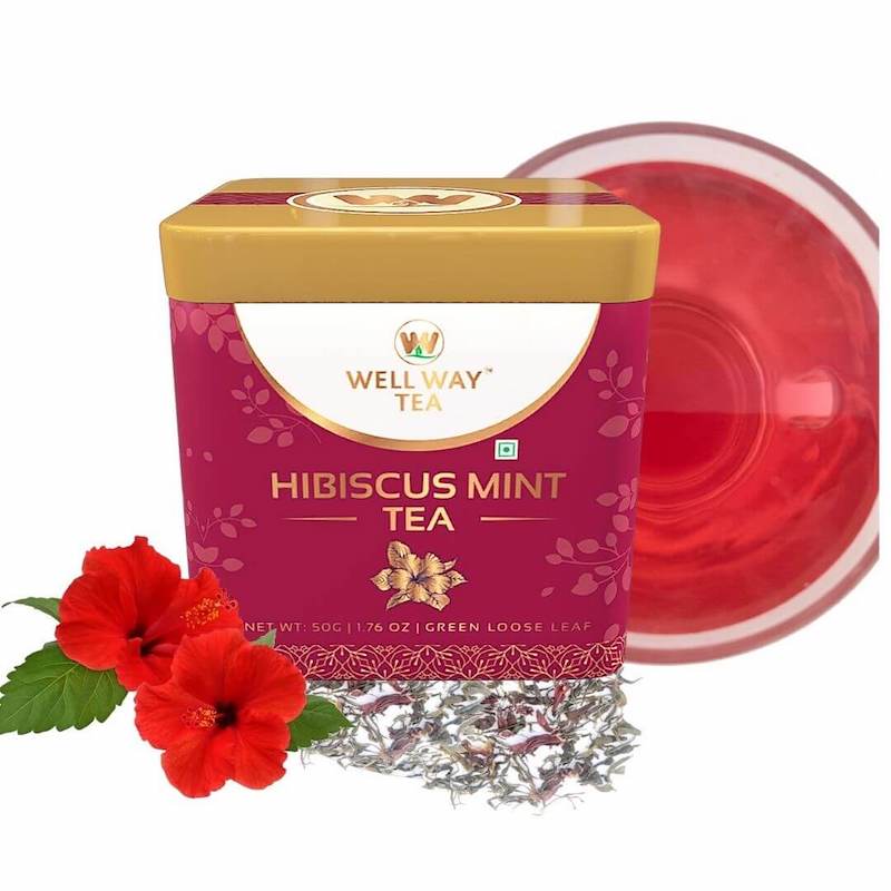 Hibiscus Mint Herbal Green Tea