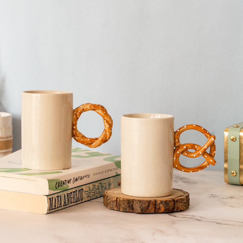 Pretzel & Bagel Coffee Tea Mug (Set of 2)