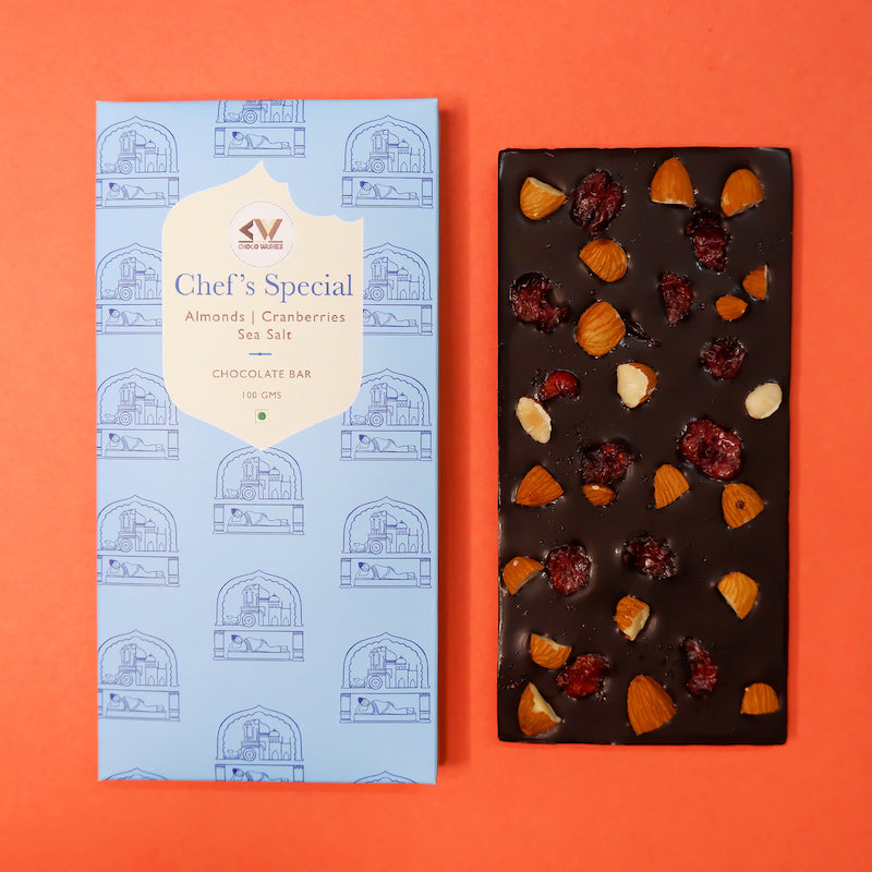Roasted Almond Cranberries Sea Salt Chocolate Bar-Chef's Special