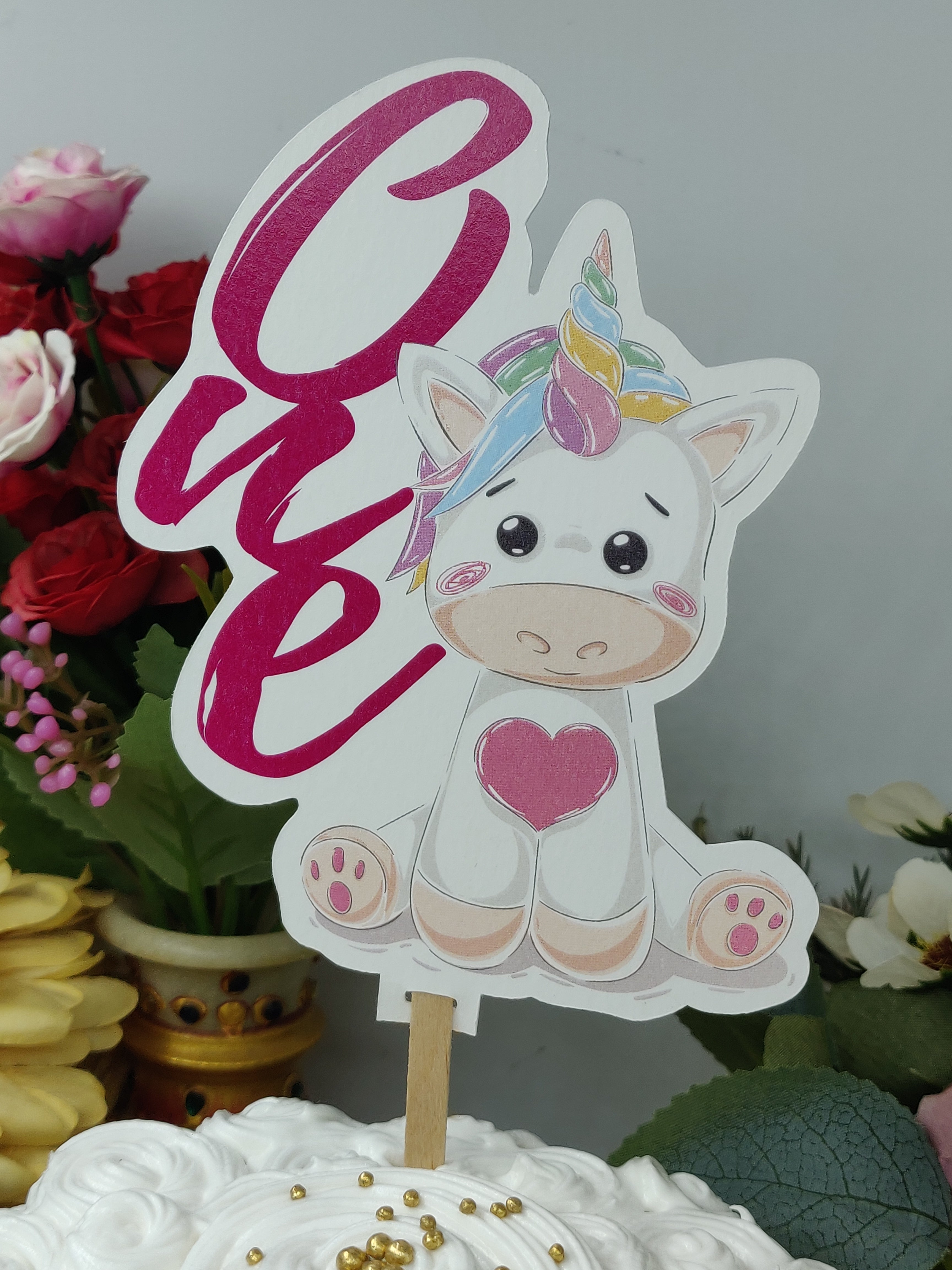 Pink One Cake Topper (Pack of 3)