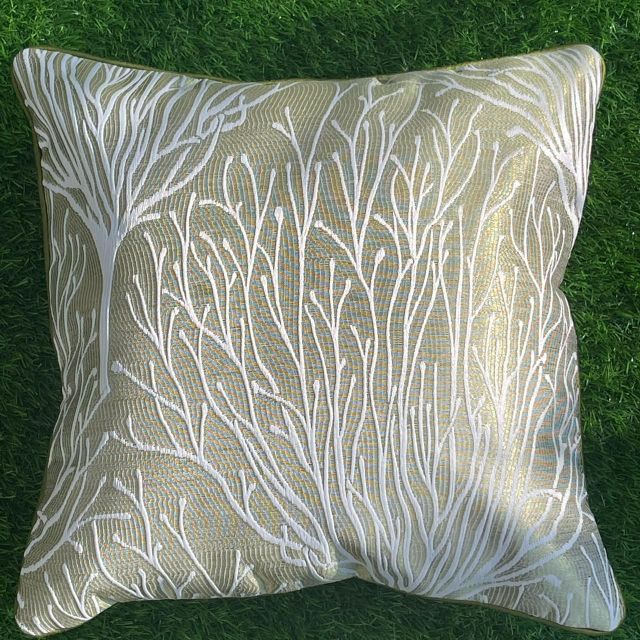 Pale Green Silk Cushion Cover Set (Pack of 5)