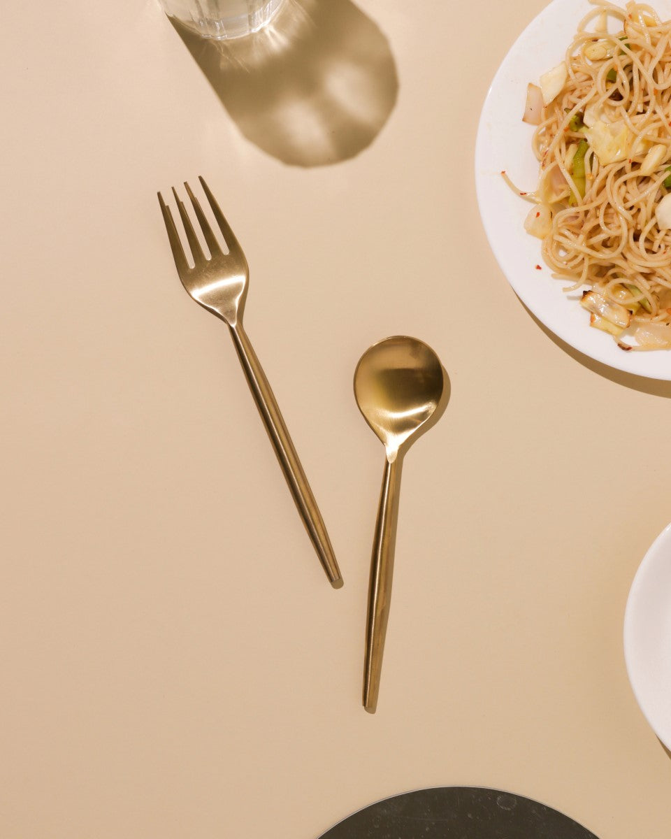 Matte Gold Silverware & Flatware Cutlery (Set of 4)