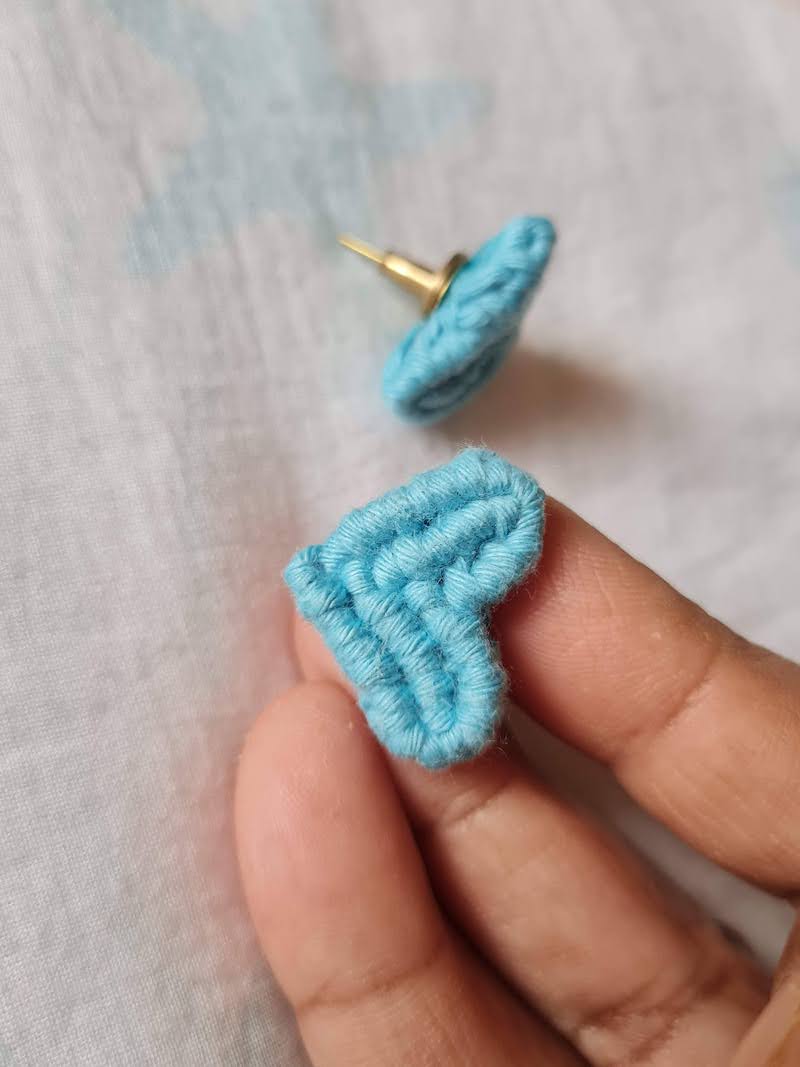 Macrame Heart Earrings