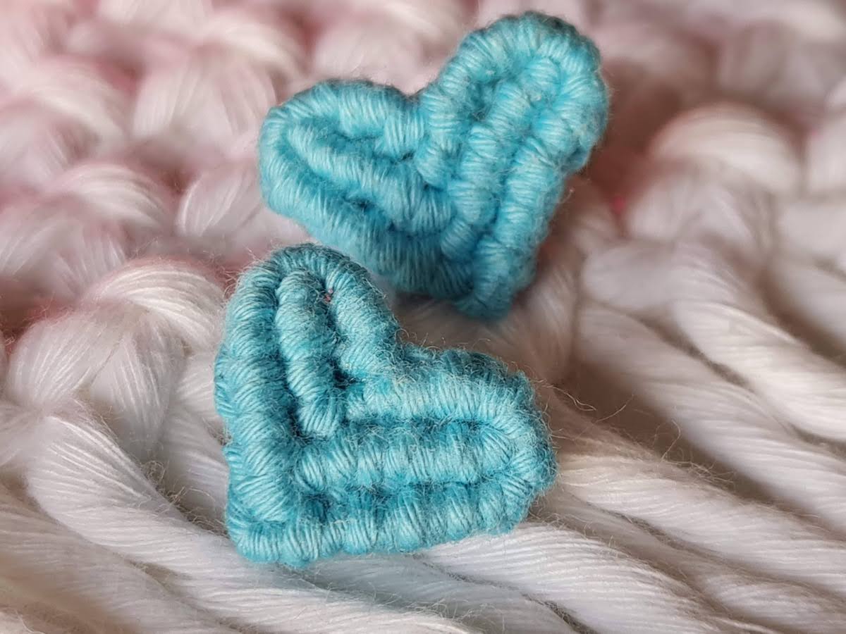 Macrame Heart Earrings