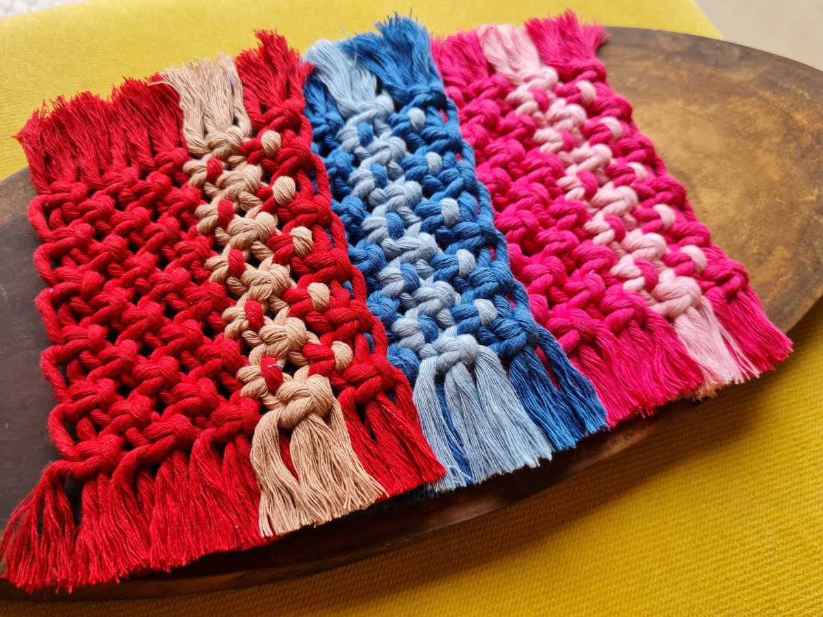 Handcrafted Macrame Coaster - Square