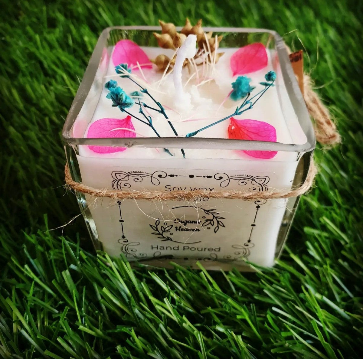 Soy Wax Scented Candle Square Jar