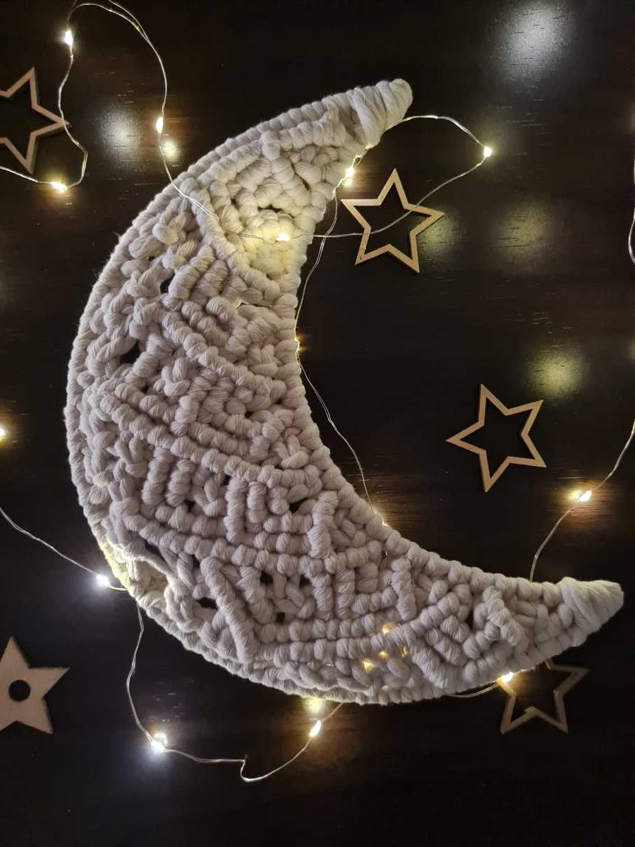 Macrame Moon Wall Hanging