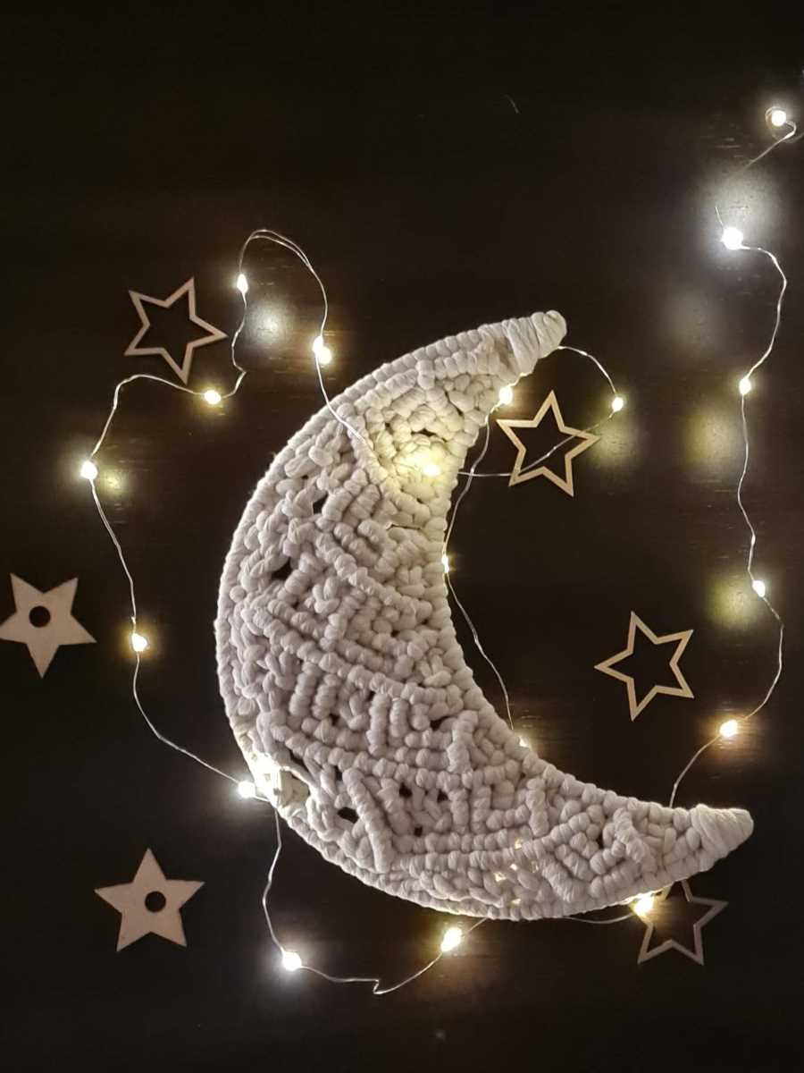 Macrame Moon Wall Hanging