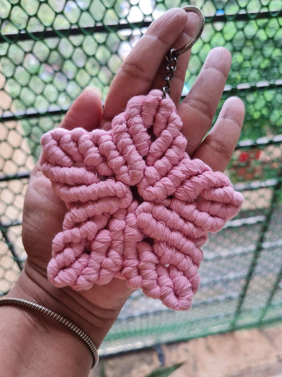Handmade Macrame Star Keyring