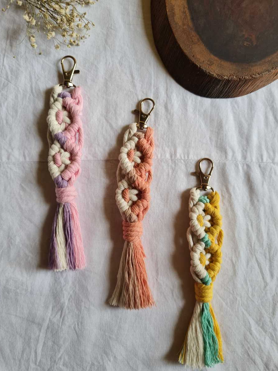 Macrame Pastel Shade Keyring