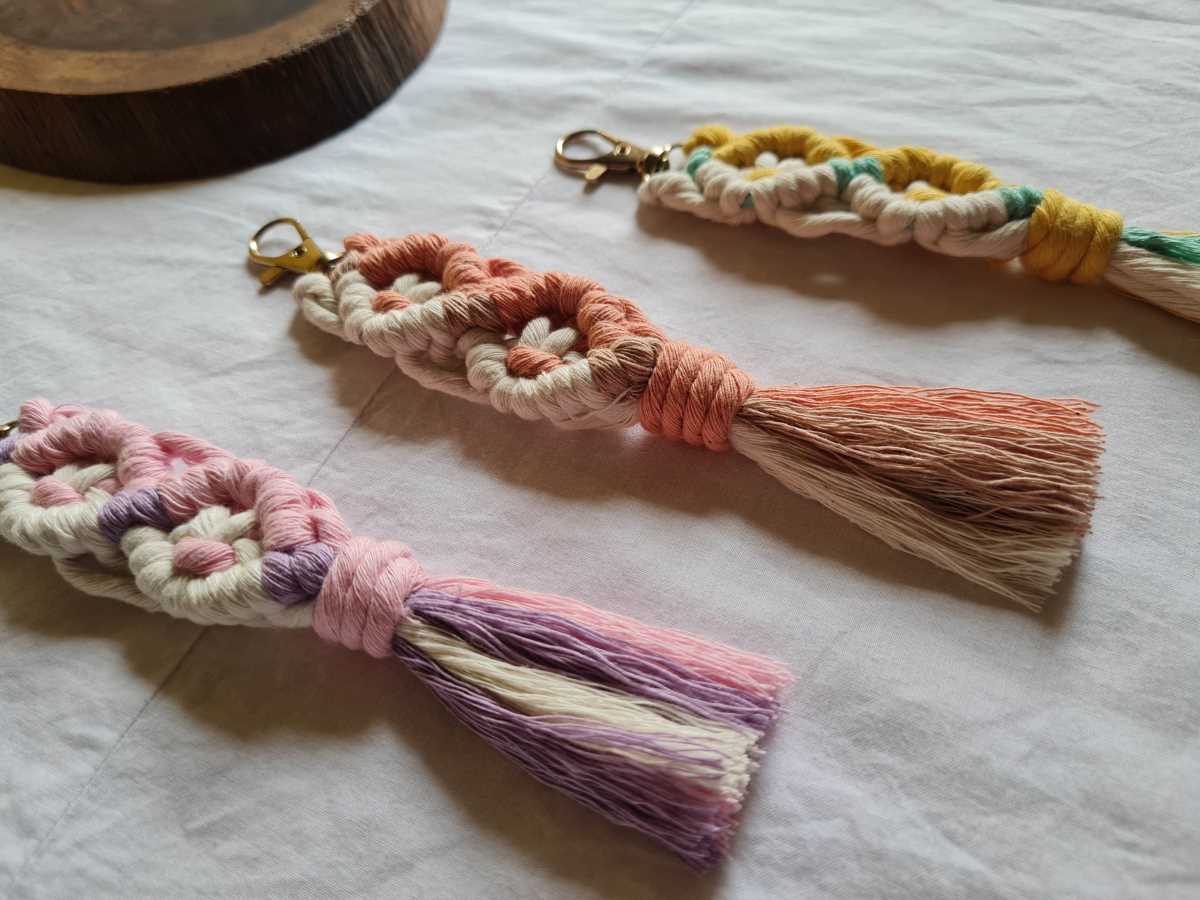 Macrame Pastel Shade Keyring
