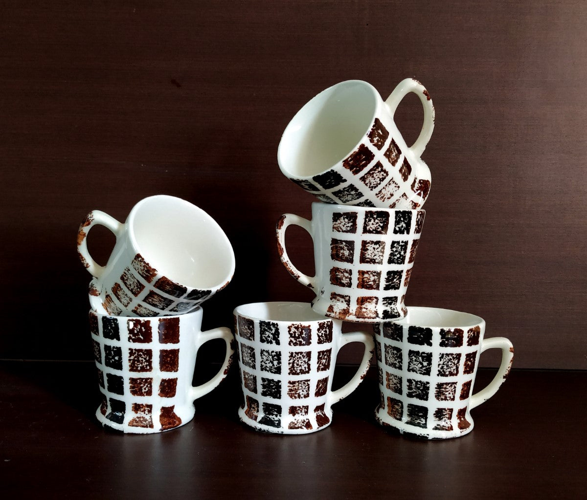 Designer Ceramic Tea/Coffee Cups | Set of 6 Cups