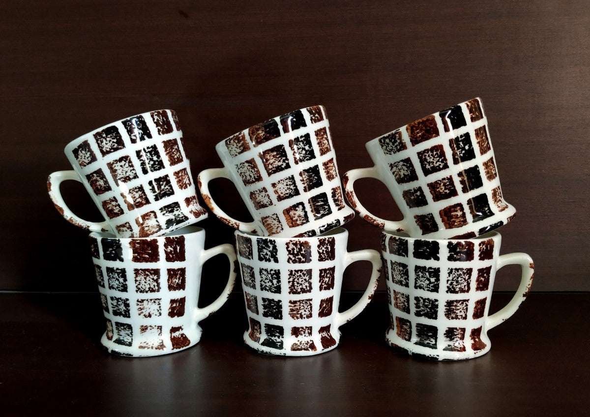 Designer Ceramic Tea/Coffee Cups | Set of 6 Cups