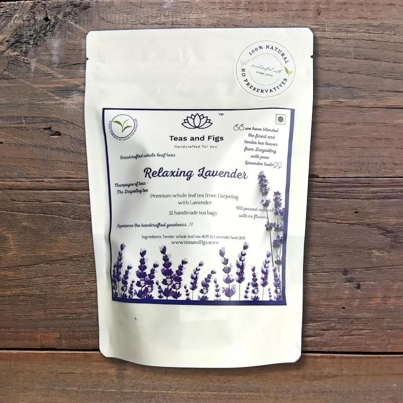 Relaxing Lavender Handcrafted Tea Bags (Pack of 12)