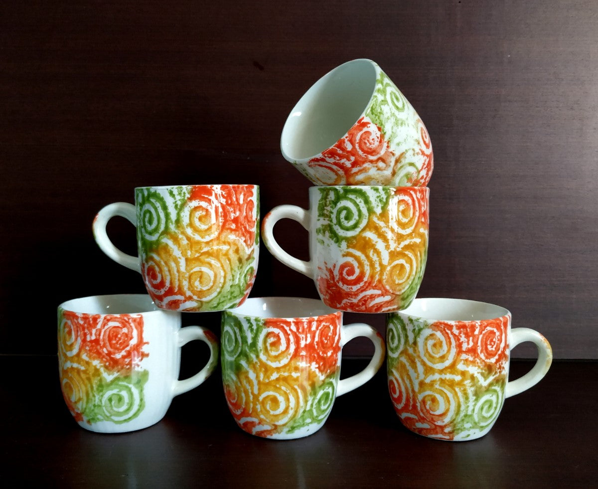 Colors-of-Life Series Tea/Coffee Cups | Set of 6 Cups