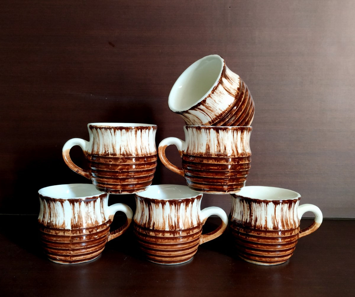 Ethnic Kullad-Shaped Tea/Coffee Cups | Set of 6 Cups