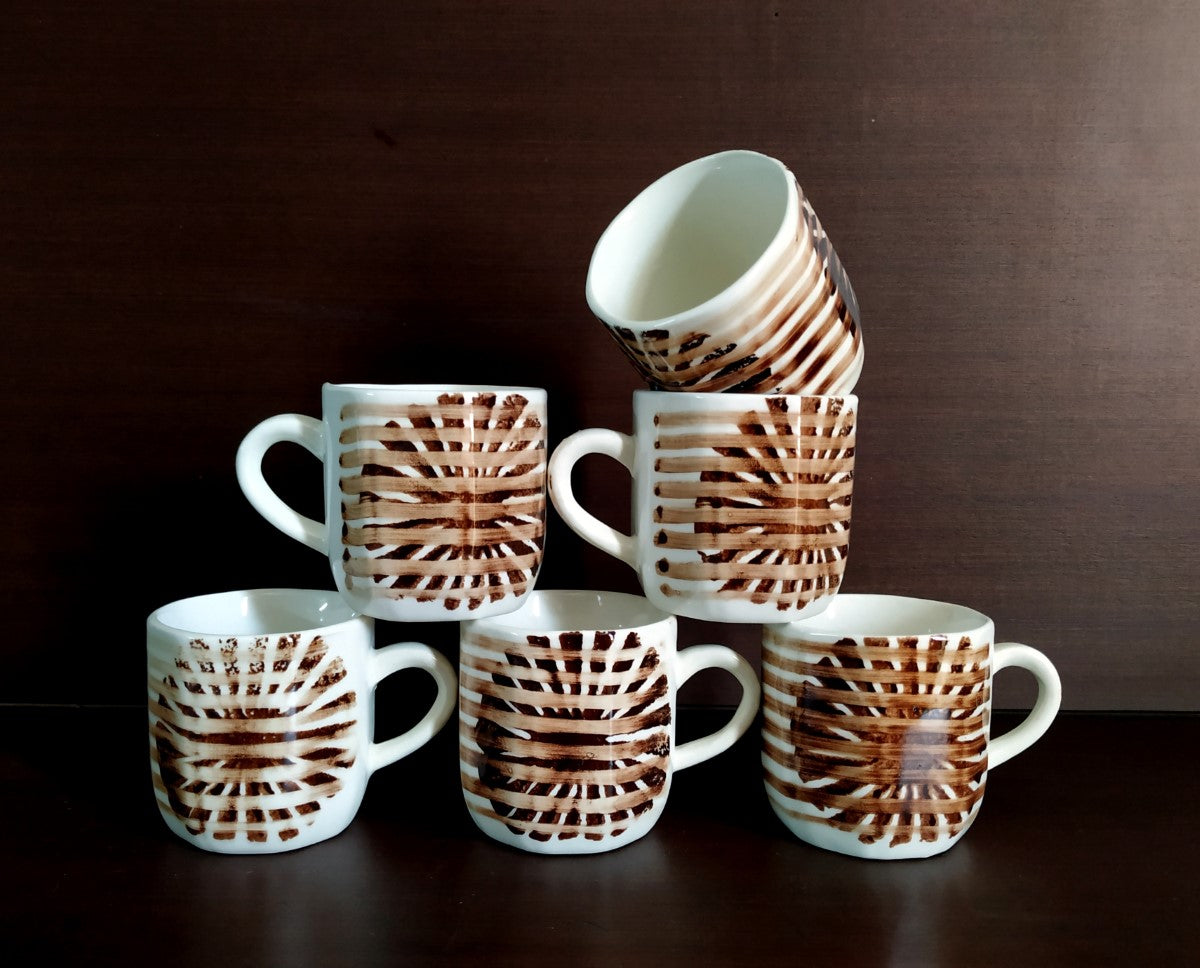 Artistic Tea Cups | Set of 6 Cups