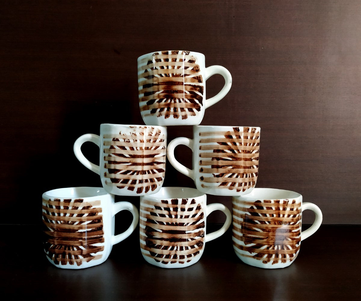 Artistic Tea Cups | Set of 6 Cups