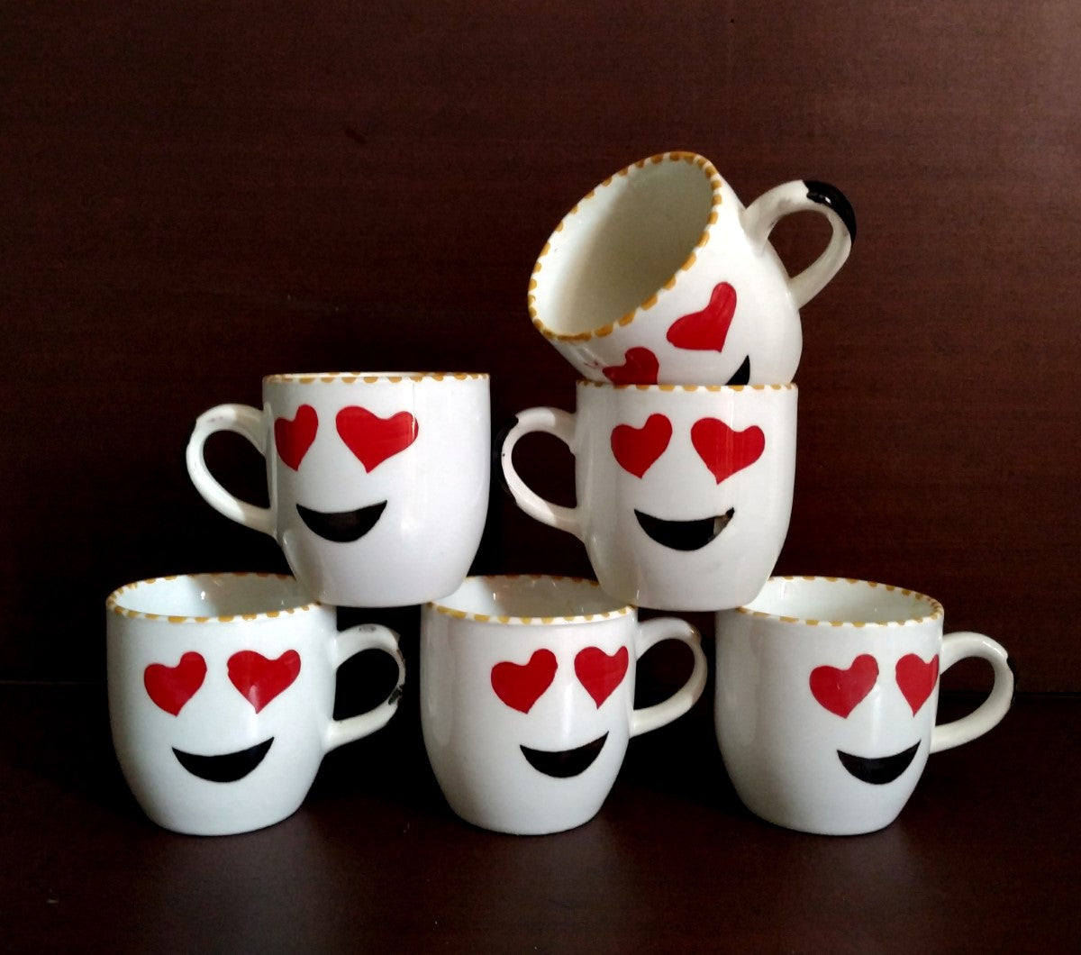 Cupid Series Tea Cups | Set of 6 Cups