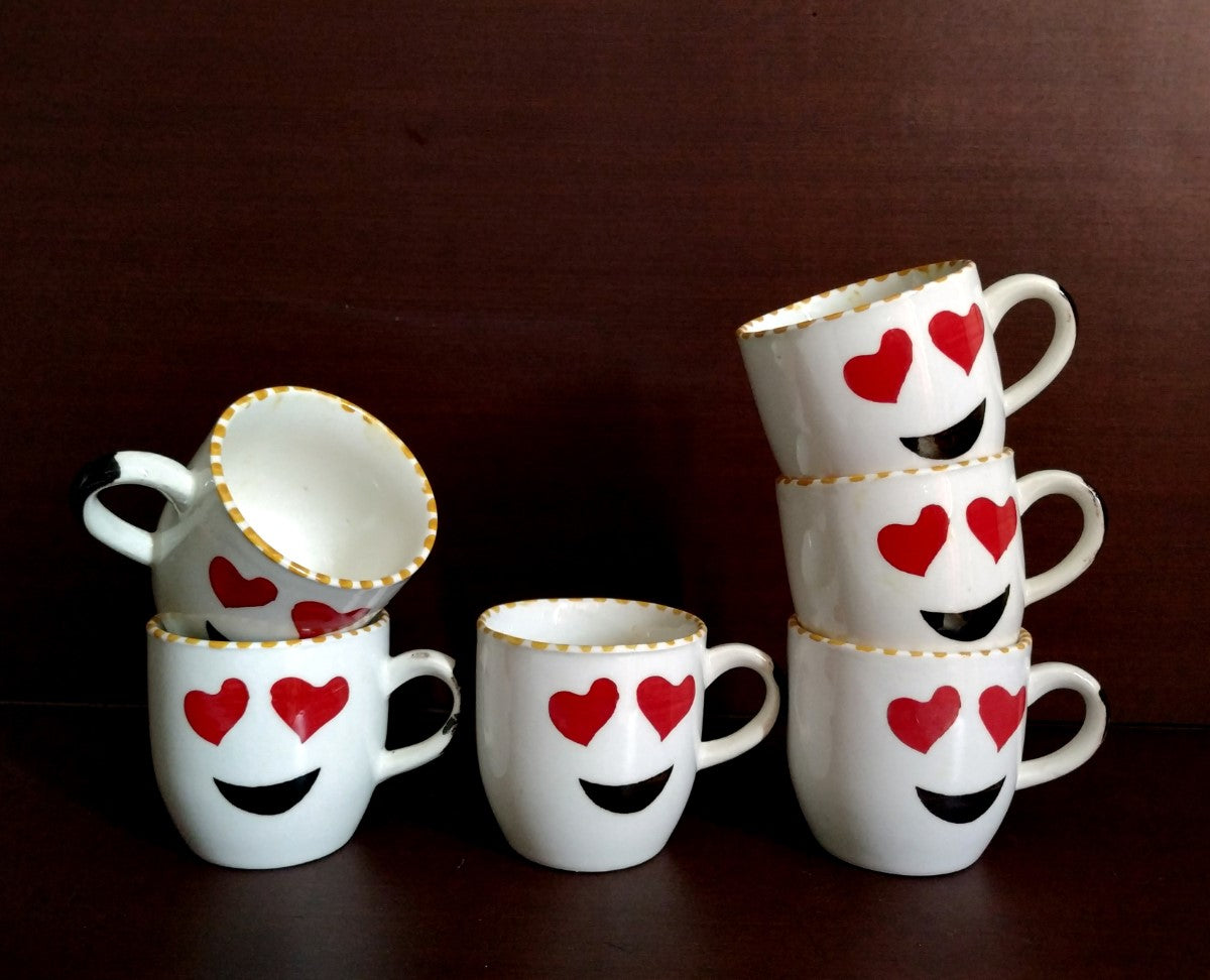 Cupid Series Tea Cups | Set of 6 Cups