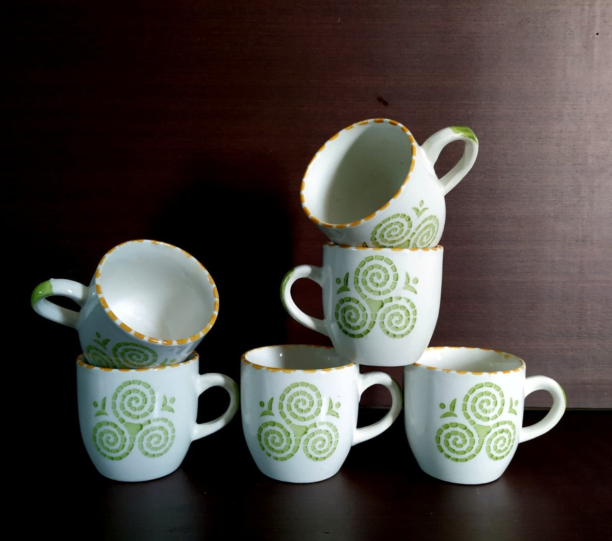 Wheels-Of-Life Series Tea Cups | Set of 6 Cups