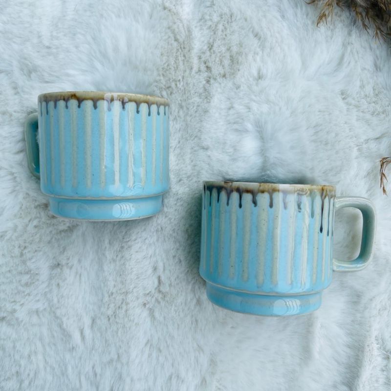 Pastel Green Chocolate Lined Tea Cups