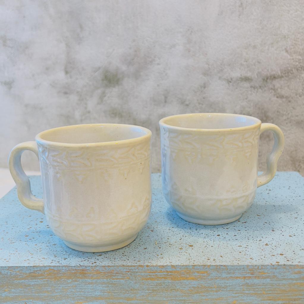 White Luxury Tea Cups (Set of 2)