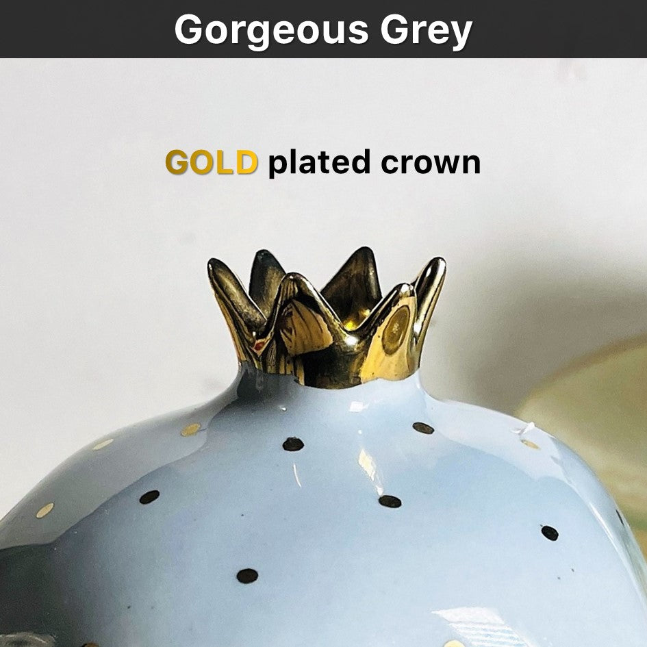 Pomegranate Showpiece with Gold Plated Crown