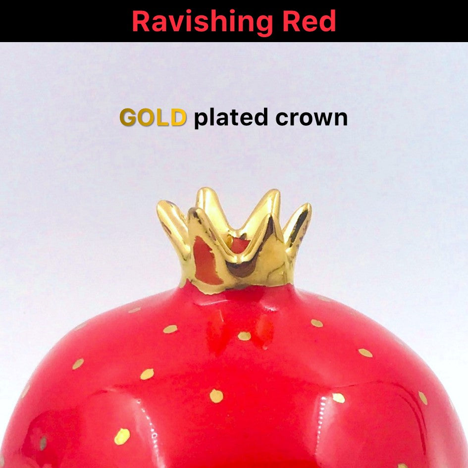 Pomegranate Showpiece with Gold Plated Crown